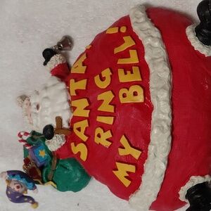 Santa Ring My Bell Figurine With Jack In The Box And Bell